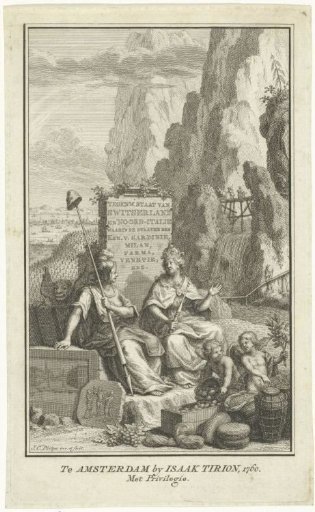 Allegorical title page with Liberty and Good Government