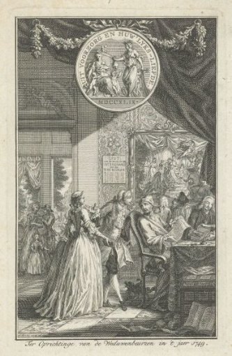 Establishment of the Widows' Bourses, 1749