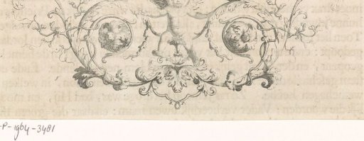 Ornament with Leafy Scrolls and a Putto