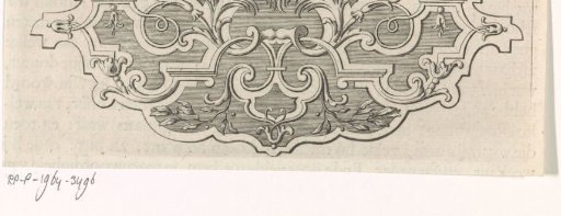 Vignette with scrollwork and leafy tendrils