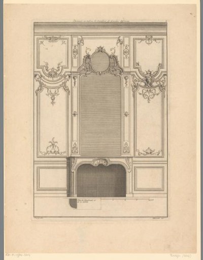 Chimney piece with rocailles
