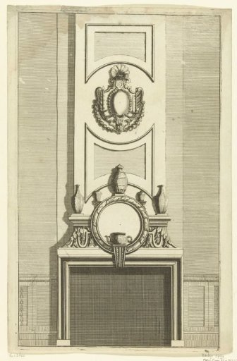 Lower frieze with five vases