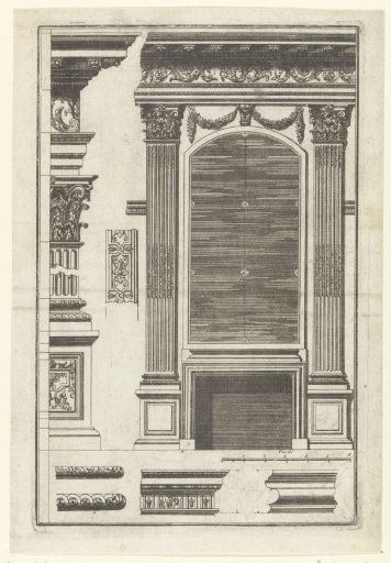 Lower panel with two Corinthian pilasters