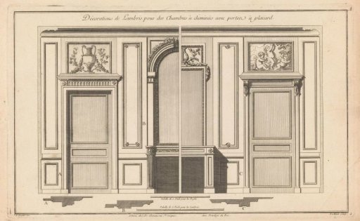Chimneypiece with a vase and putti