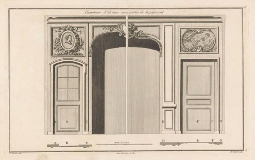 Alcove with a medallion and Venus and Amor