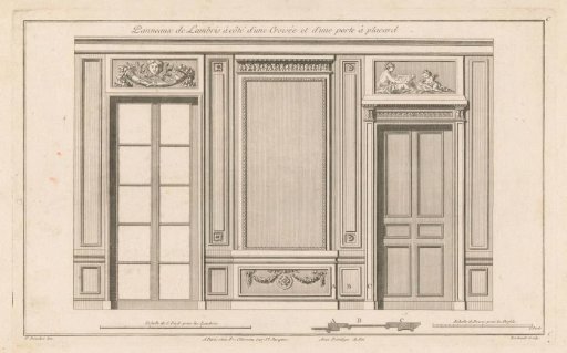 Panels with cornucopias and Geometria (Geometry)