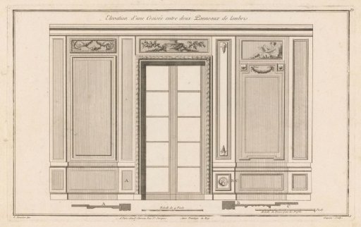 Window and panels with a reading woman
