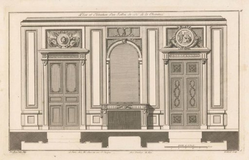 Drawing room with a fireplace and two doors