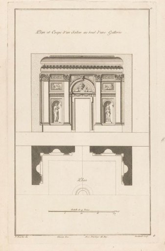 Gallery with portal and niches