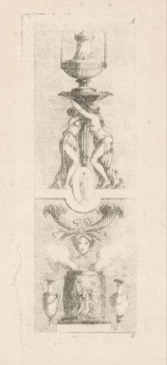 Smoking vessel and women with vase