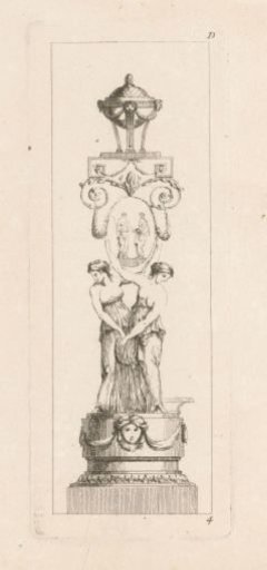 Standing women and medallion