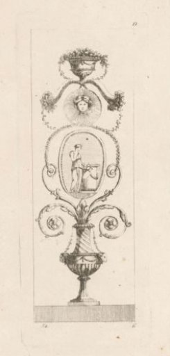 Vase and medallions