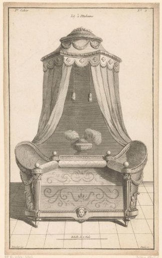 Canopy bed with smoking vessel