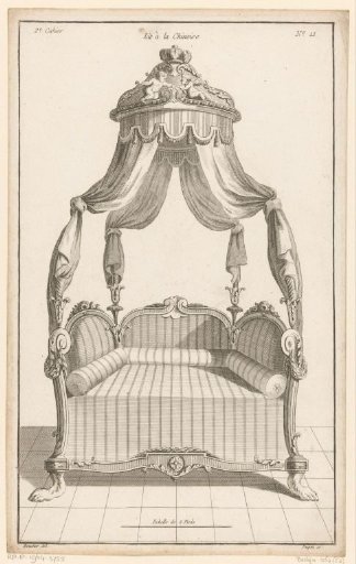 Canopy bed with putti
