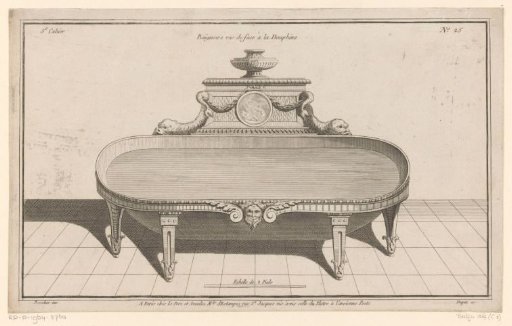 Bath with dolphins and medallion