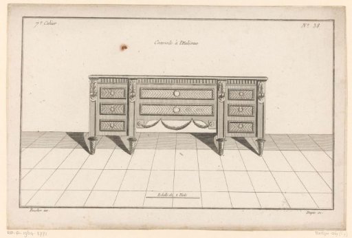 Commode with leaf motifs