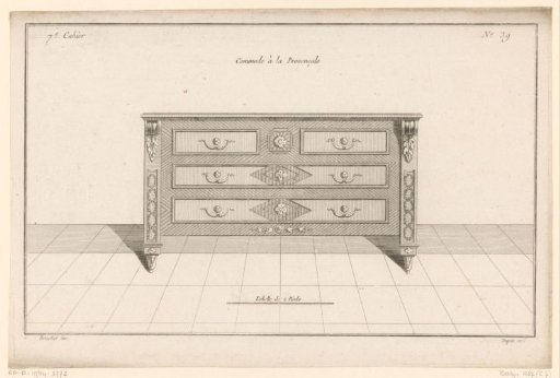Commode with leaf and flower motifs