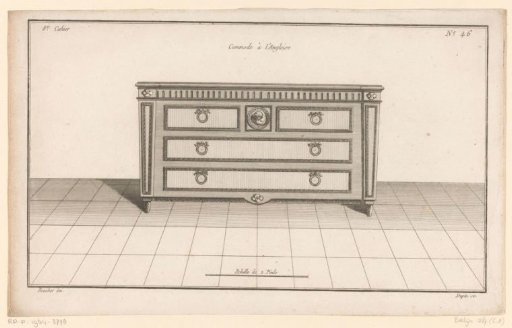 Commode with floral motif