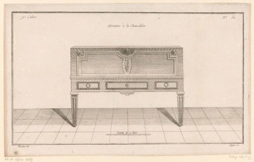 Secretary with floral motifs