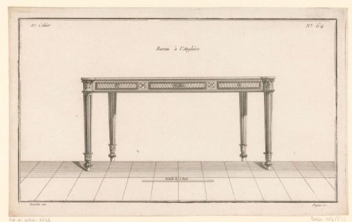 Desk with floral motifs