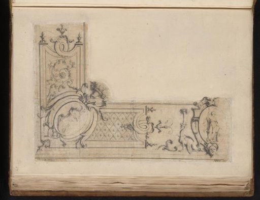Corner ornament with medallions of Minerva