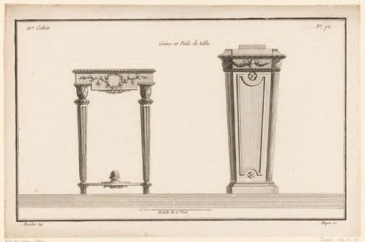 Table and pedestal