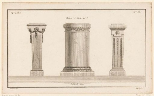 Two pedestals and a column
