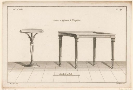 Round and rectangular table