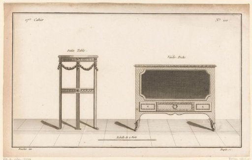 Table and vide poche