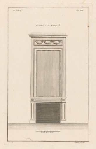 Chimney piece with garlands