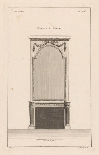Chimney piece with garlands