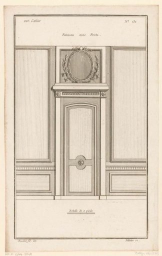 Door and panels with medallion