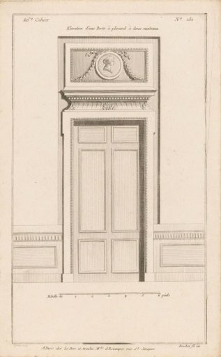 Door with a medallion