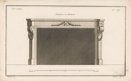 Fireplace with garlands