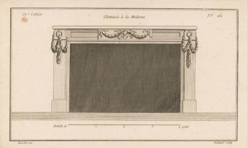 Fireplace with garlands