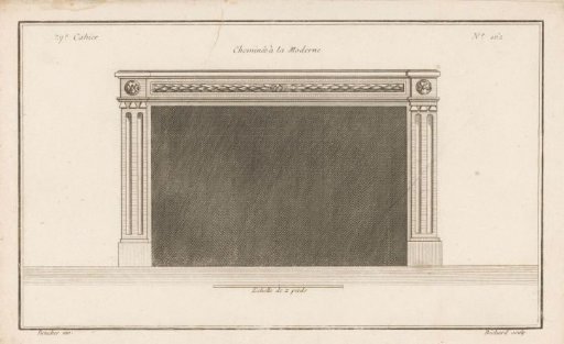 Fireplace with leaf and floral motifs