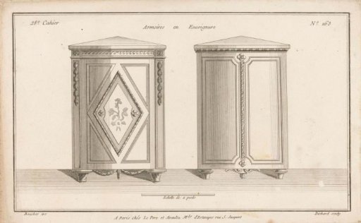 Two corner cabinets