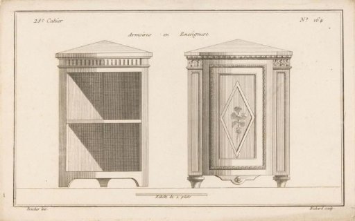 Two corner cabinets