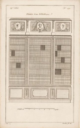 Bookcase with medallions