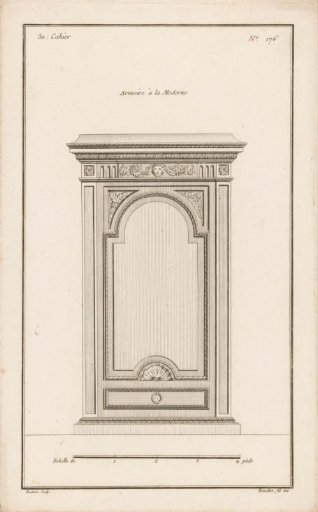 Cabinet with lion's head and shell motif