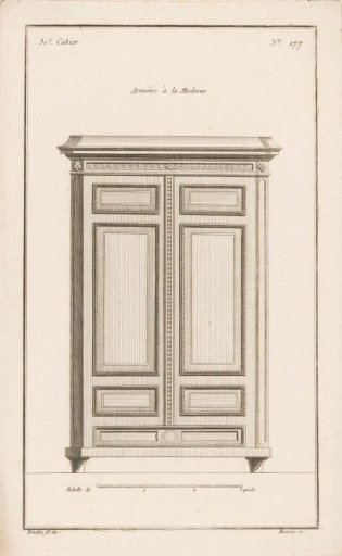 Cabinet with floral motif