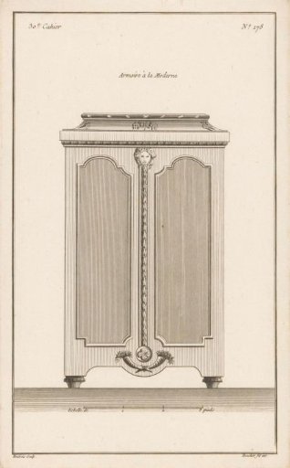 Cabinet with mask and cornucopias