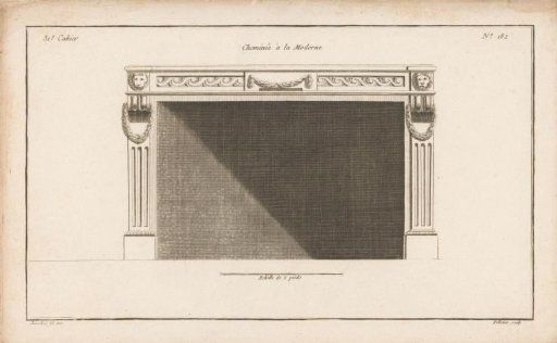 Fireplace with lion's heads