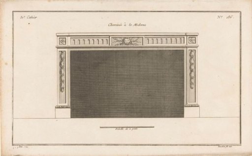 Fireplace with lion's head