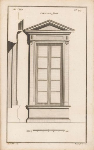 Window with pediment