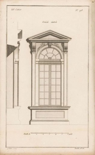Window with pediment