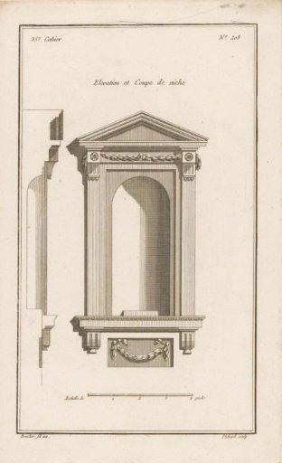 Niche with garlands