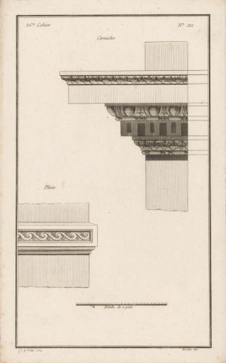 Cornice and plinth