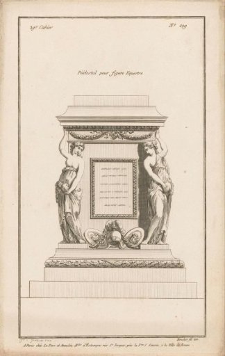 Pedestal with two standing women
