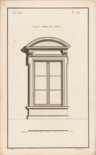 Window with a pediment